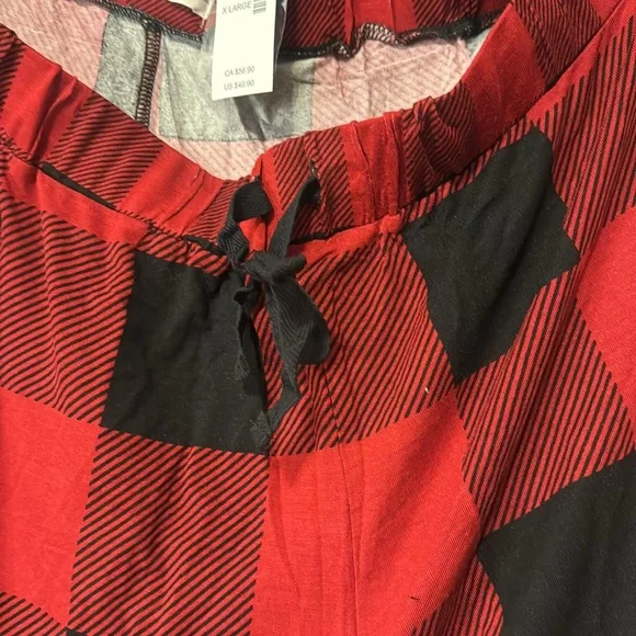 Maurices Red and Black Buffalo Plaid Pajama Set Size XXL NWT - Picture 8 of 13